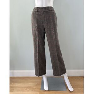 Vintage Lauren Ralph Lauren Wool Brown Plaid Houndstooth Pant Slacks size 4